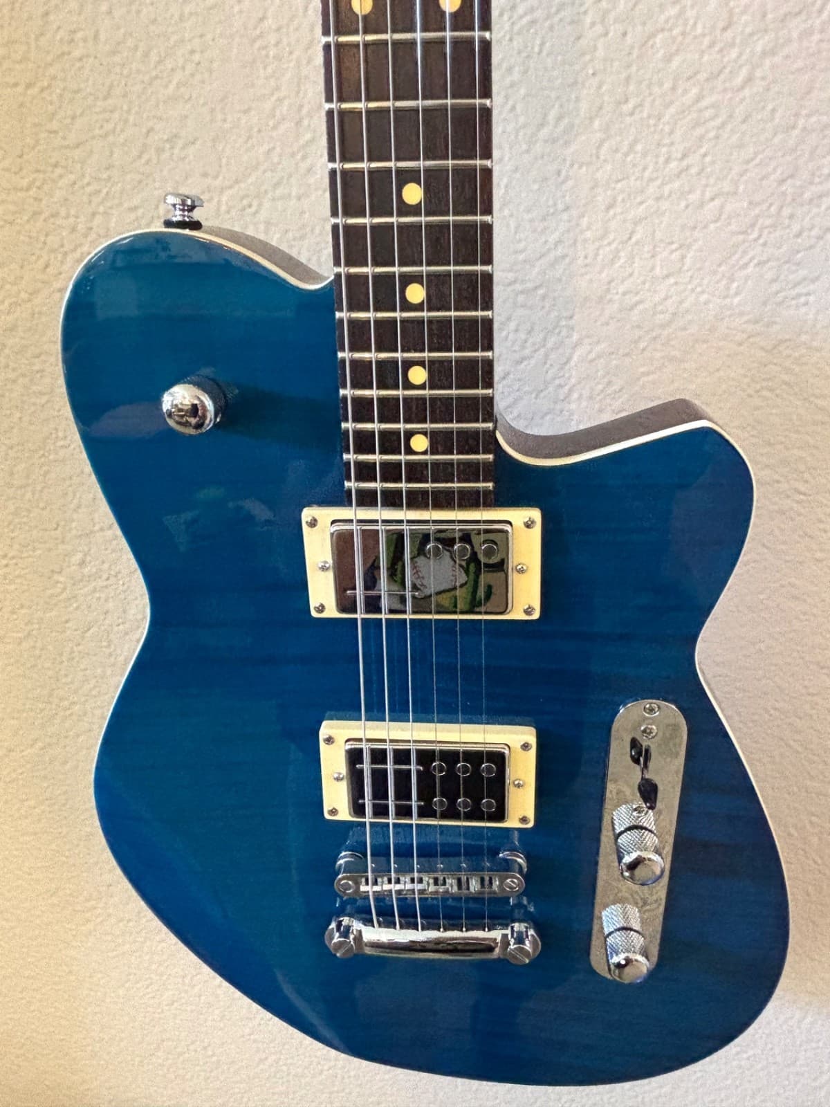 Reverend Charger RA Transparent Blue Flame Maple 2023