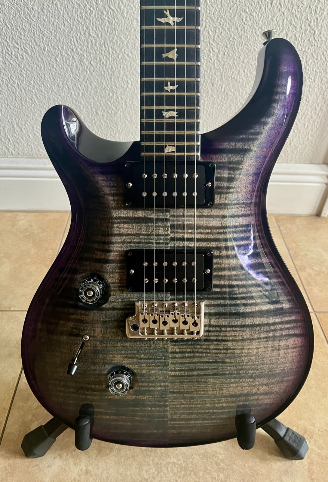 LEFTY PRS Custom 24 10-Top Left-Handed LH 2018 Guitar - Charcoal Purple Burst