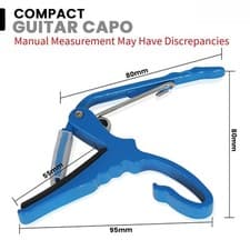 Portable Firm-clamp Elastic Guitar String Capo + 6Pcs Guitar Picks + Storage Bag