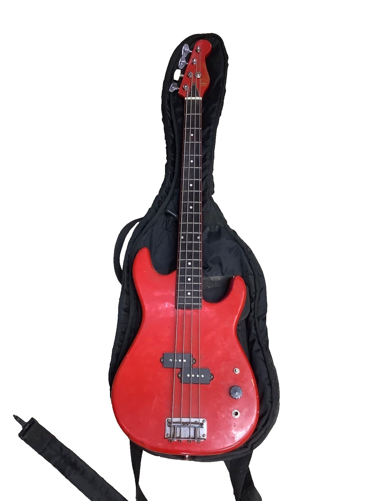 VINTAGE KAY STAR*TER SERIES ELECTRIC BASS GUITAR, KB-15R (W/SOFT SHELL CASE)