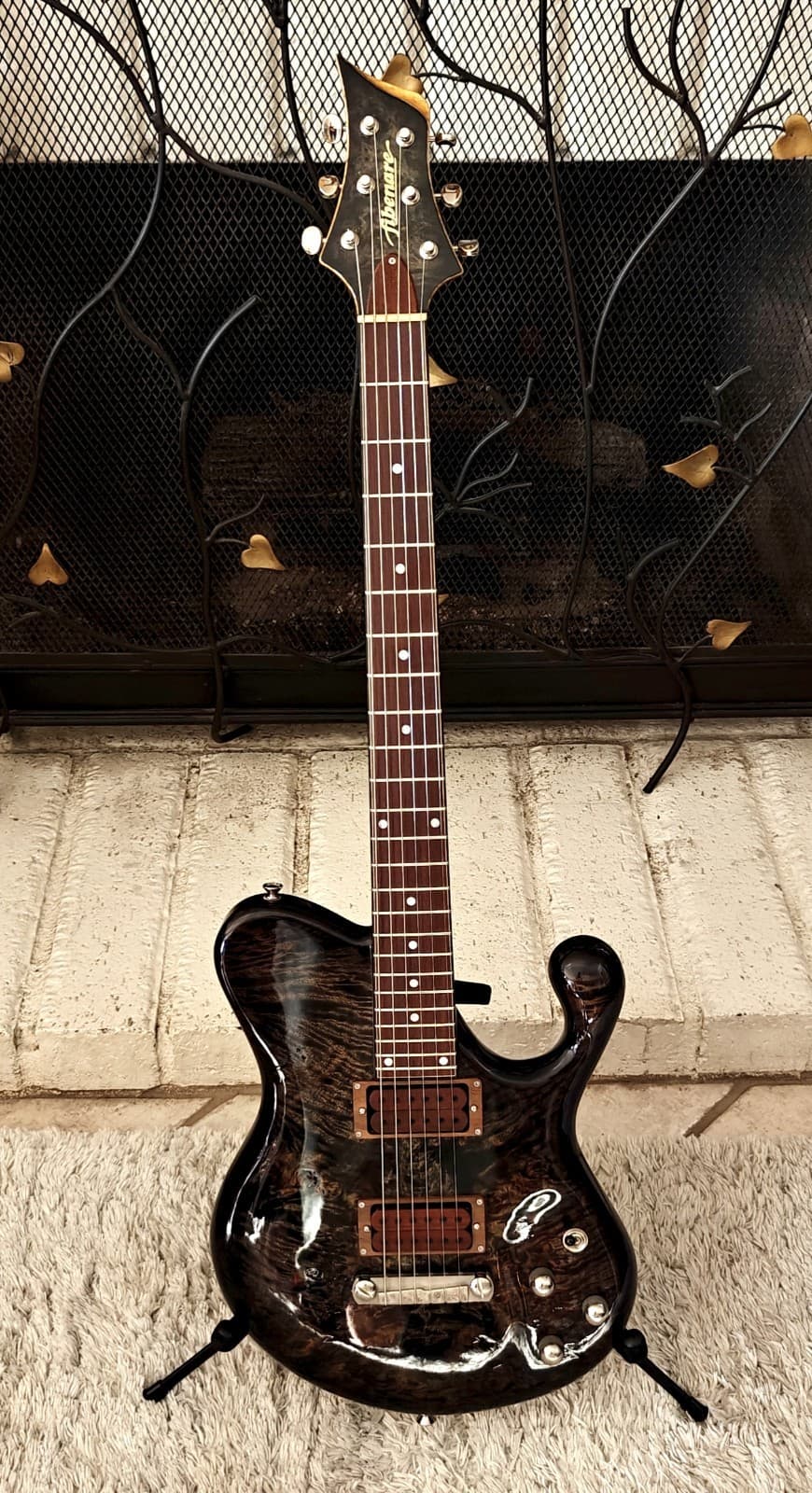 Fibenare Erotic Dalmat Single Cut Charcoal | Boutique Handmade Electric Guitar