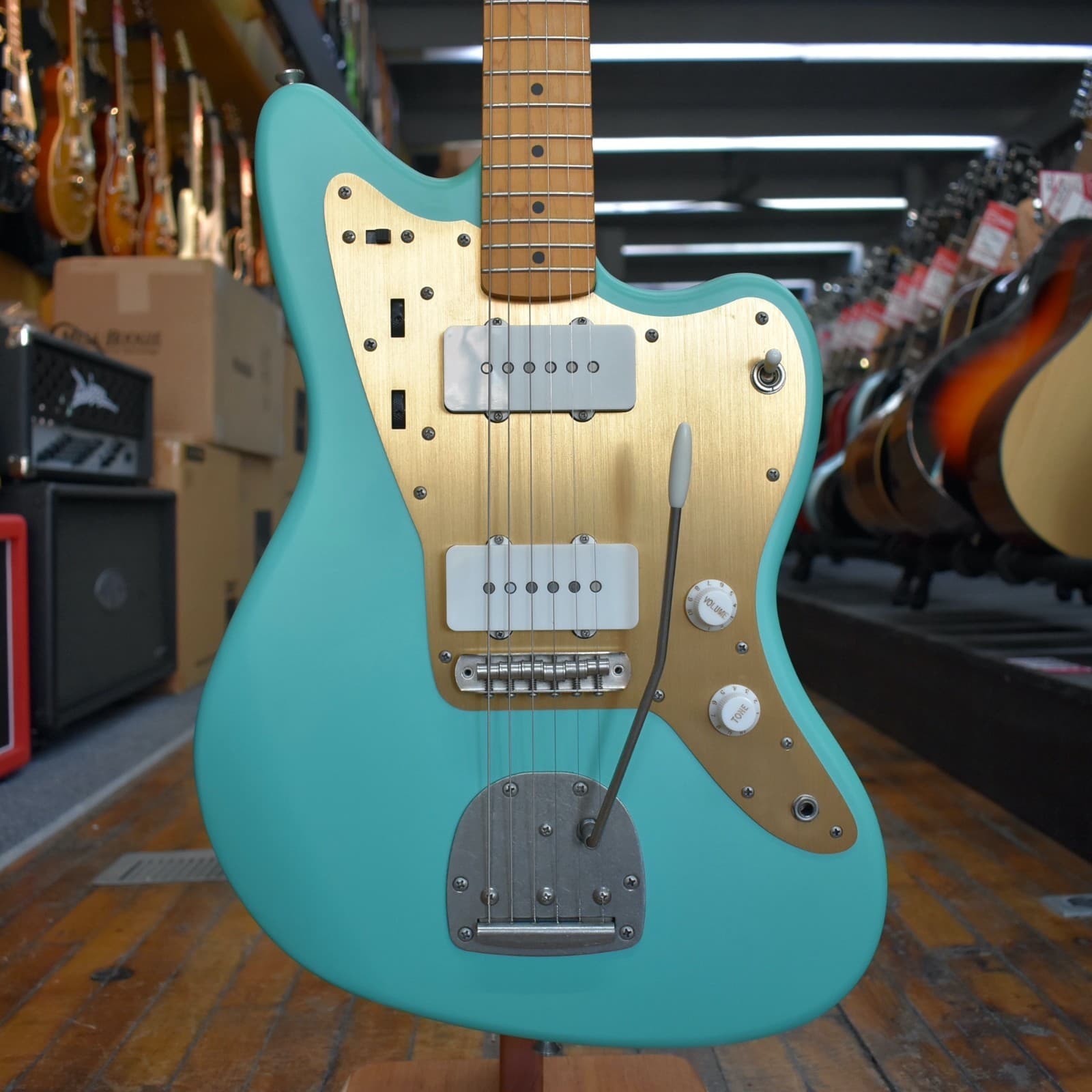 Squier 40th Anniversary Jazzmaster Electric Guitar 2022 Satin Seafoam Green