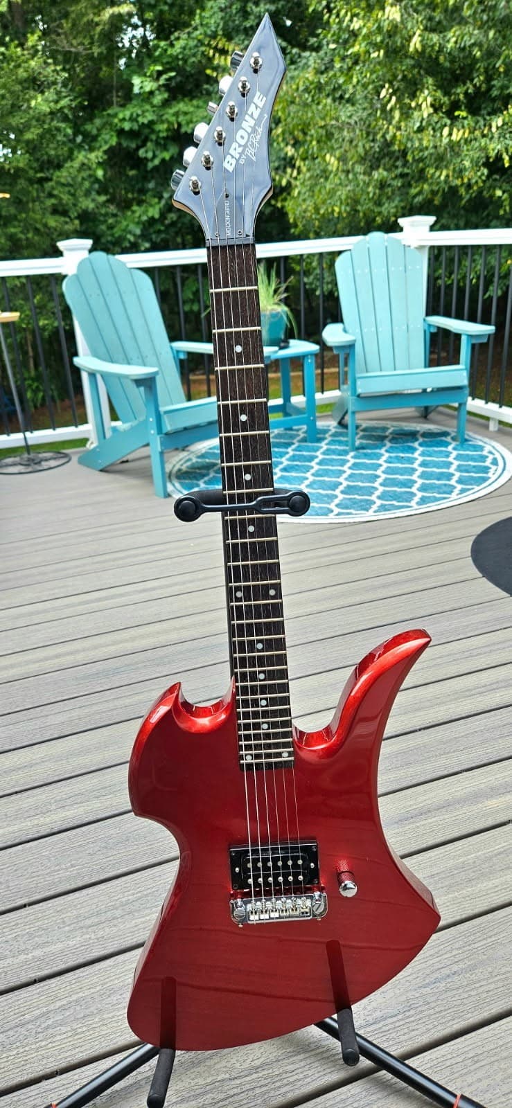 B.C. Rich Bronze Series Mockingbird right handed electric guitar - BC Rich red