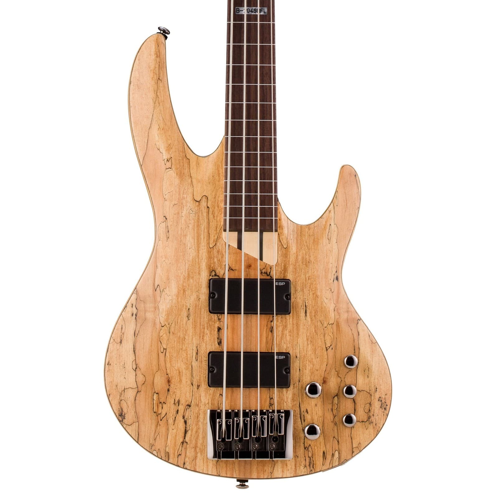 ESP LTD B-206SM Spalted Maple 6-String Bass Guitar, Natural Satin