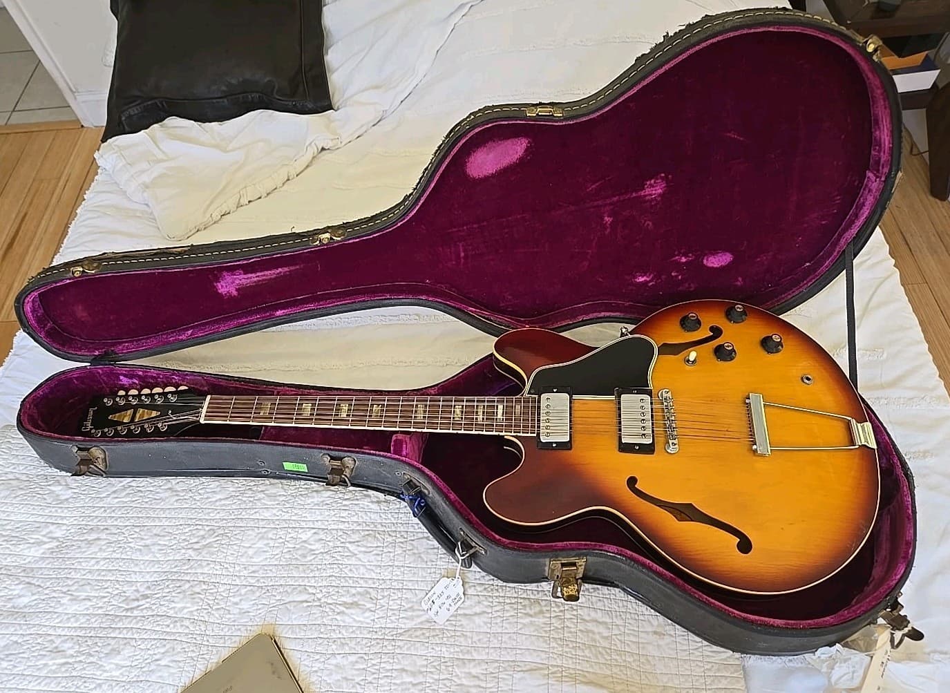 GIBSON ES-335 TD-12 TWELVE STRING GUITAR SUNBURST SERIAL #806411 VINTAGE 1966 69