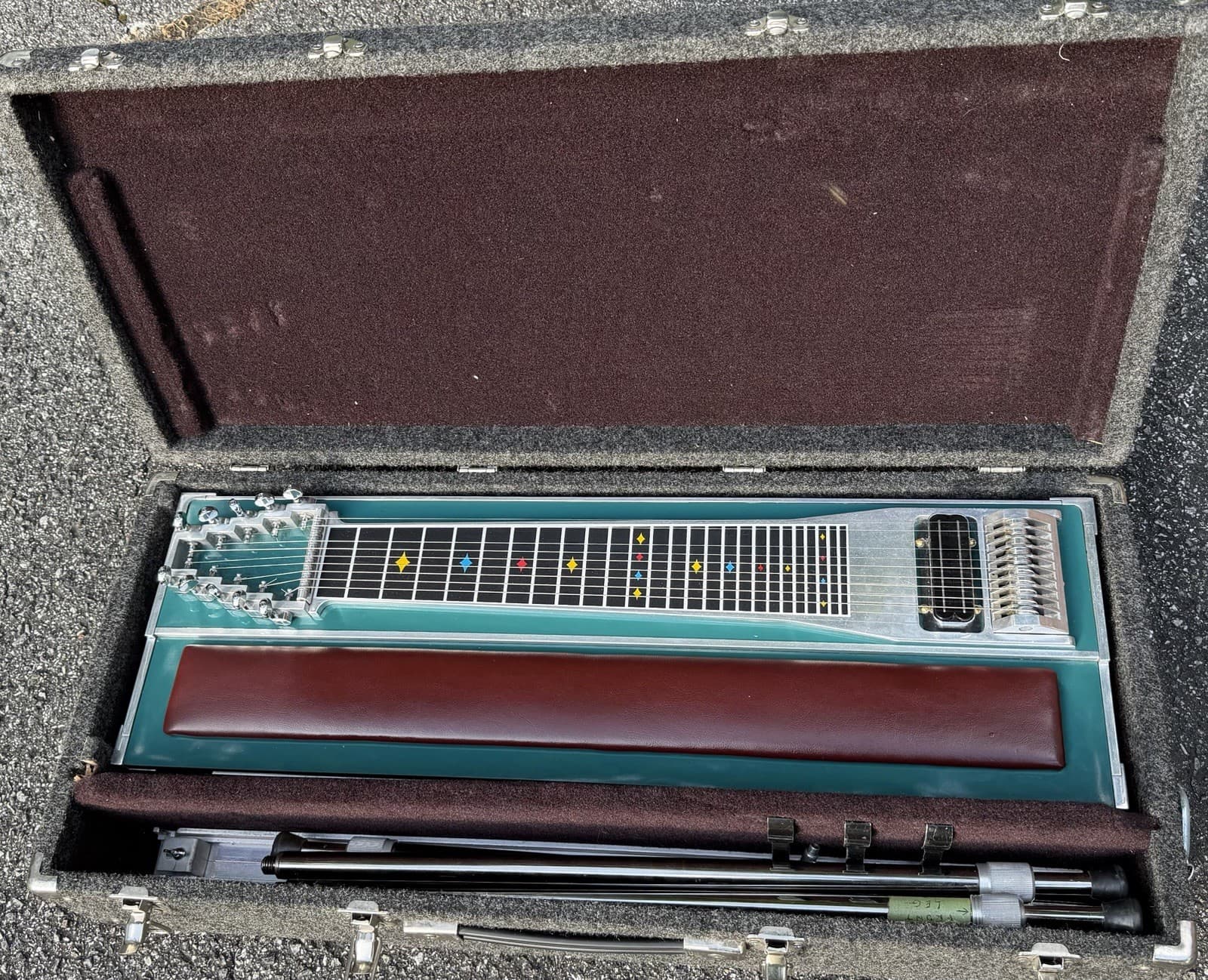 Pedalmaster The General SD-10 Pedal Steel Electric Guitar W/OHSC Teal Green