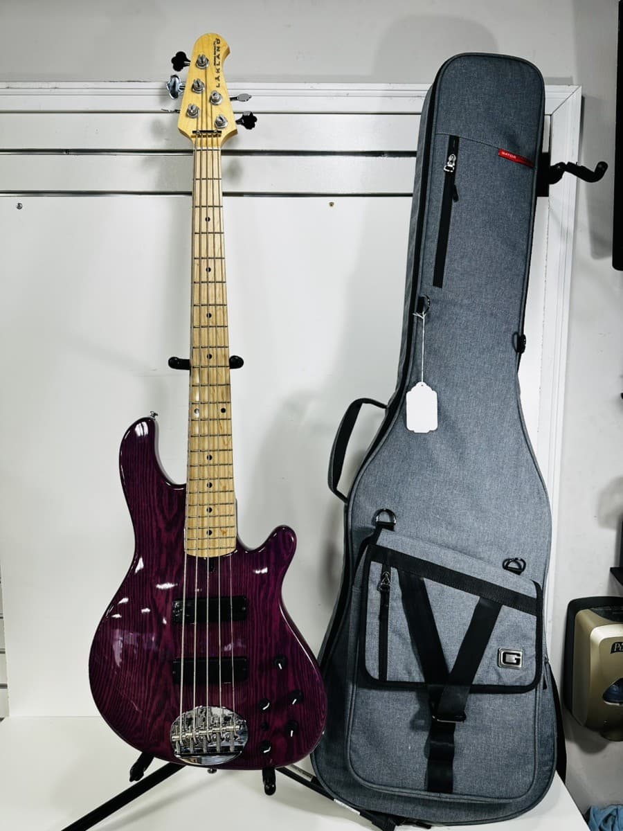 Lakland Skyline 55-OS Offset 5-String Bass Guitar - Trans Purple (P04024008)