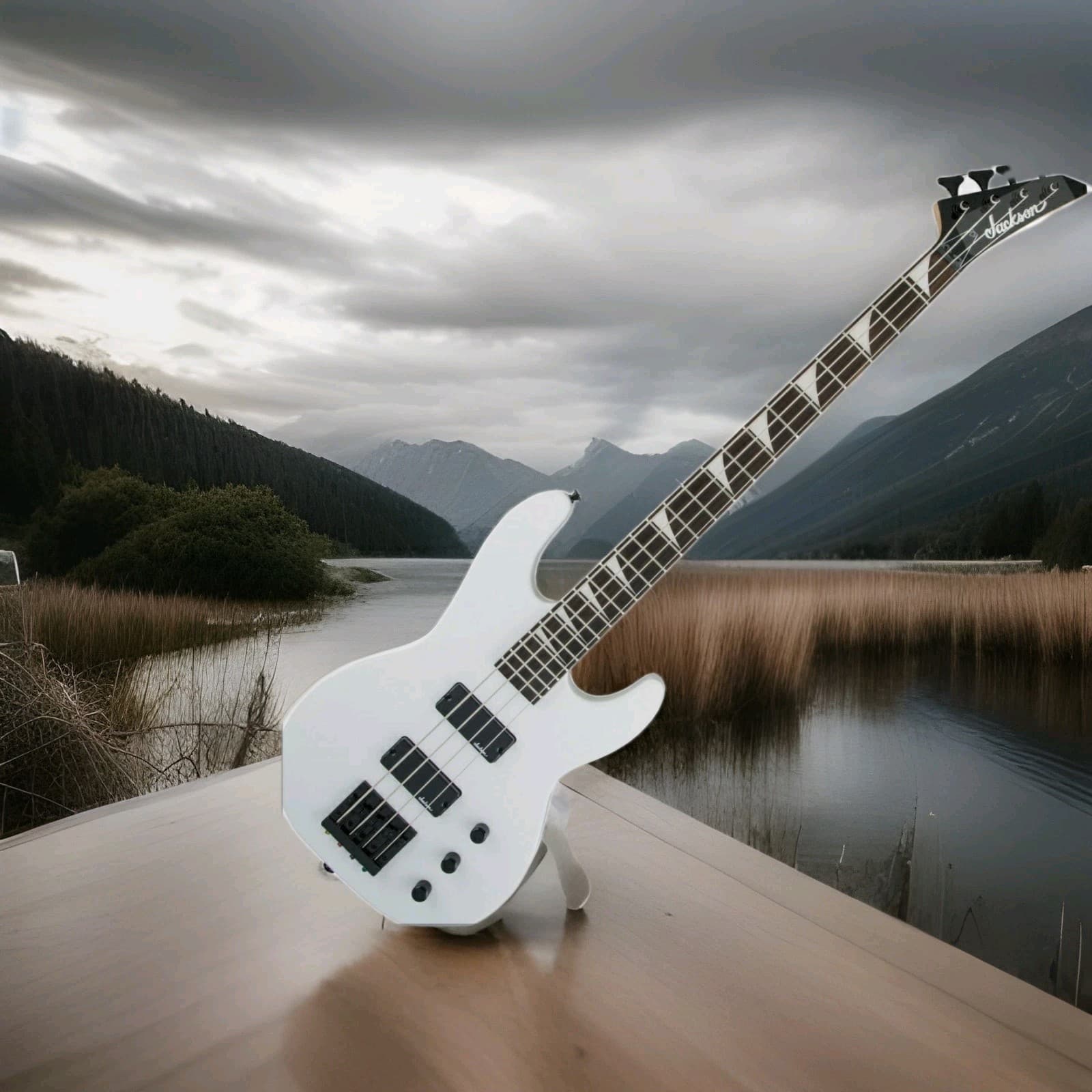 Jackson Concert Bass JS2 White Amaranth Fretboard