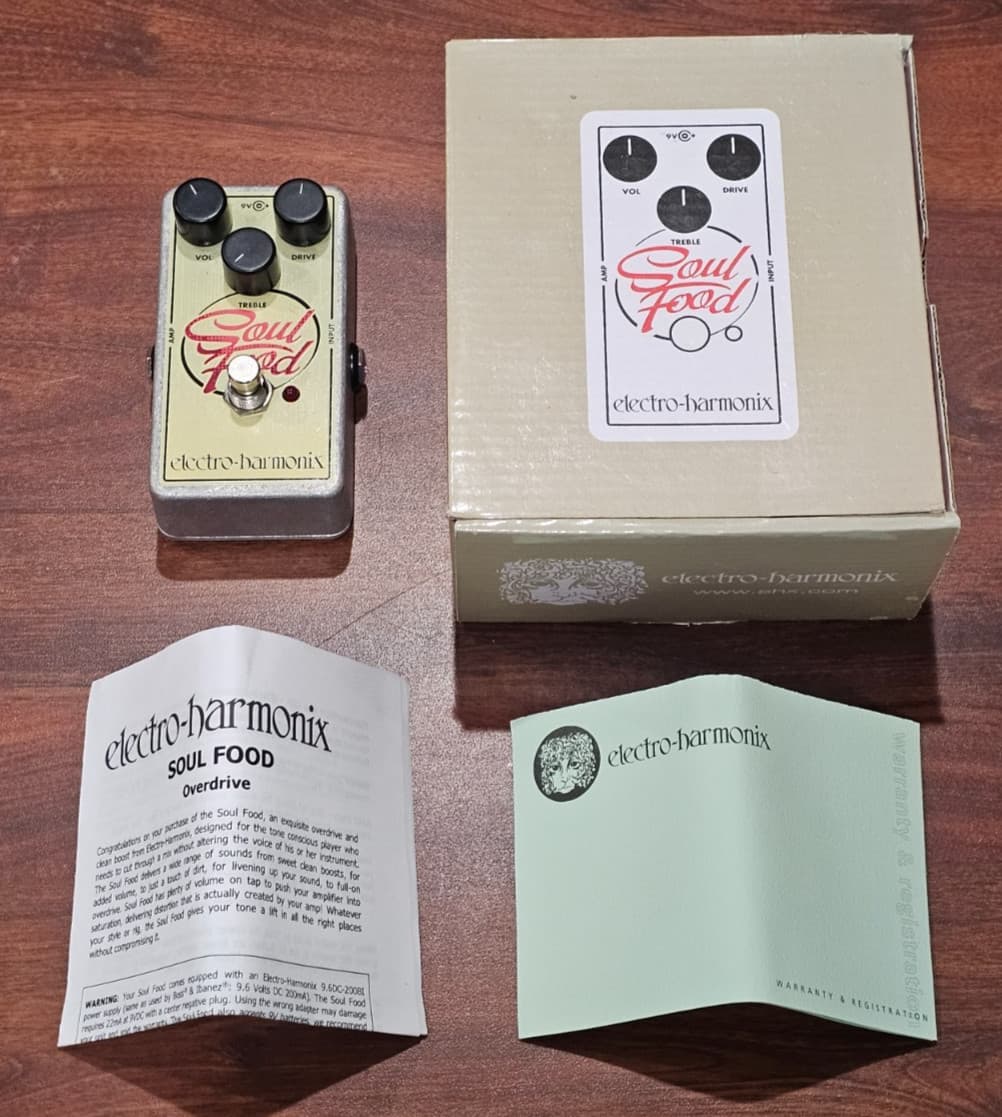 Electro-Harmonix Soul Food Overdrive Guitar Effect Pedal w/ Box + Paperwork