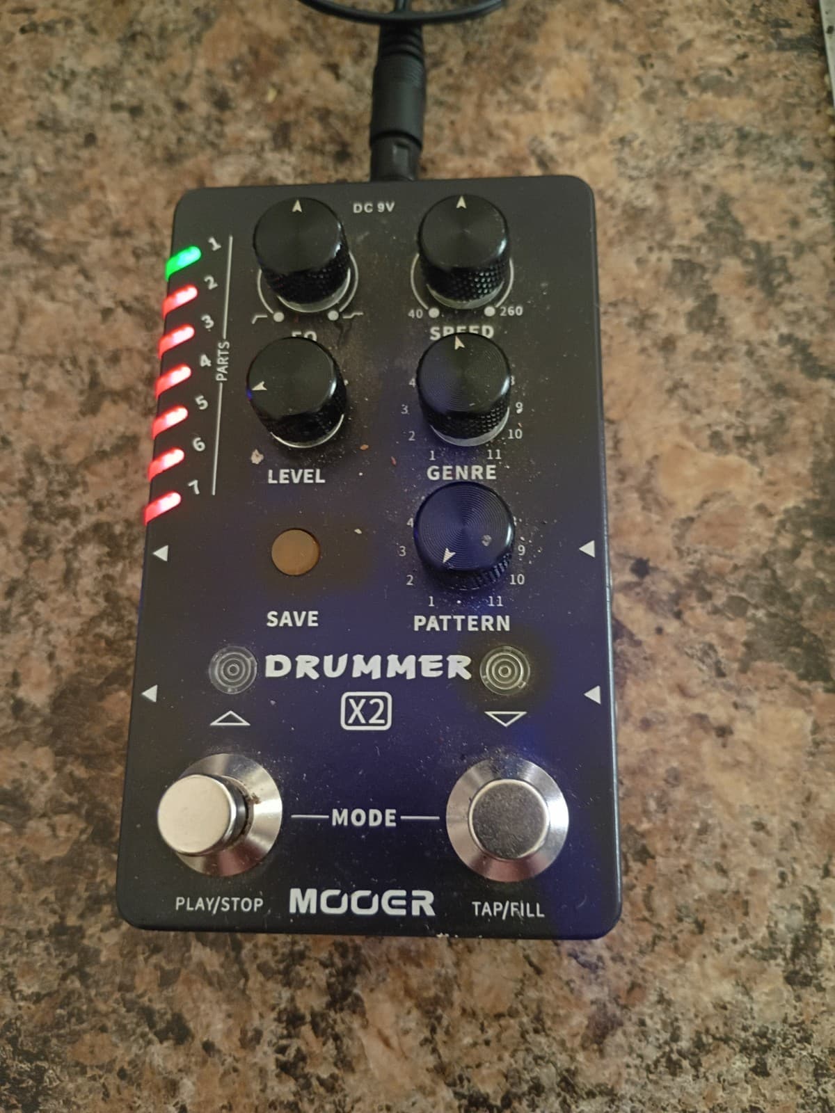 MOOER Drum Machine Guitar Pedal with 121 Grooves 11 Music Drummer X2