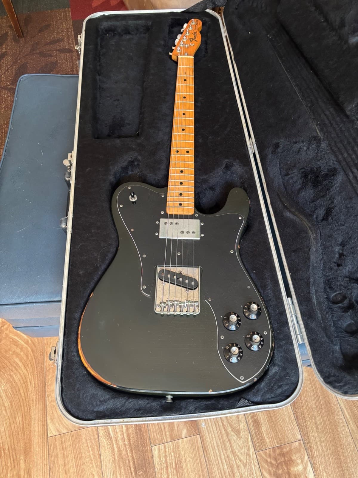 Fender Telecaster Custom, 1973, Black. w/ original hardshell case