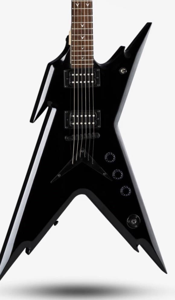 Dean Razorback Electric Guitar Black Solid Body 6-String Right-Handed 22-Fret