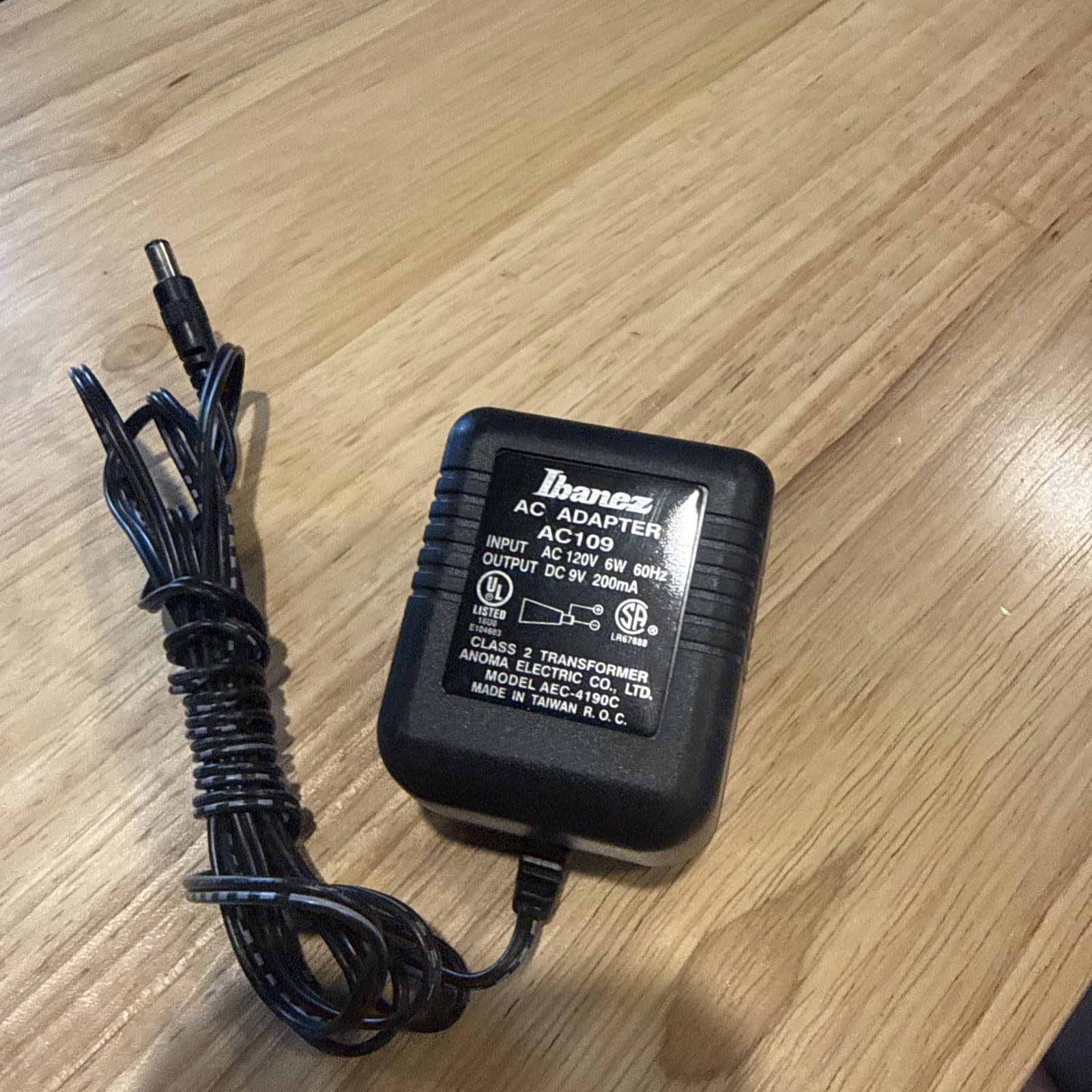 Vintage Ibanez AC109 Guitar Effect Pedal 9V Power Supply Adapter