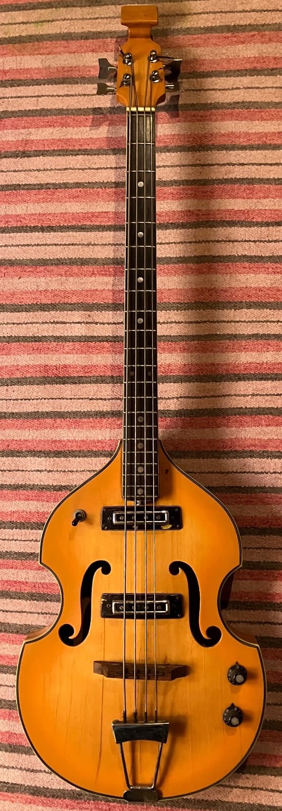 Vintage 60's Crown Teisco Violin Viola Bass Guitar MIJ Japan
