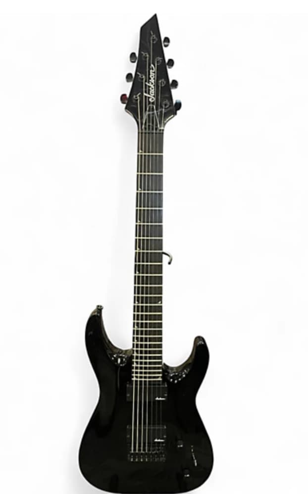 Lightly Used Jackson JS22-7 Dinky 7 String, Solid body, Black