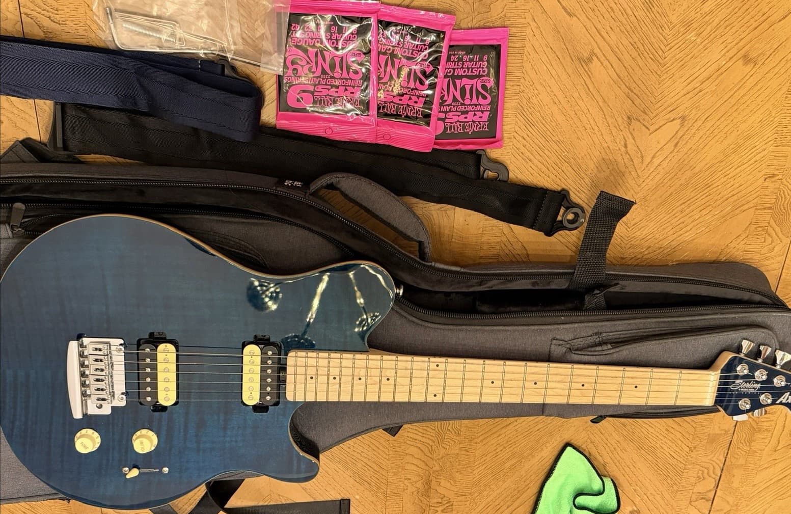 Used - Sterling By Music Man Axis Flame Maple Electric Guitar - Green