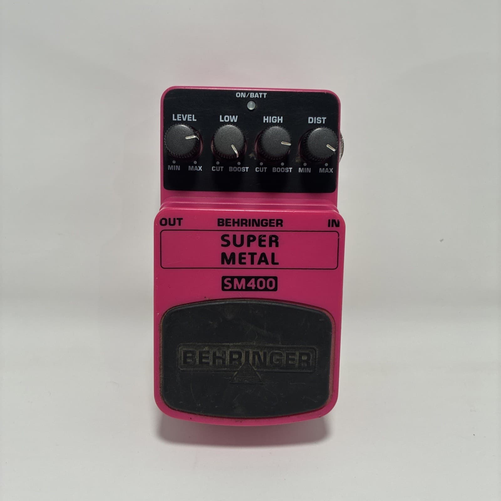 Behringer SM400 Super Metal Guitar Effect Pedal S0900135550 USED Tested Works VG