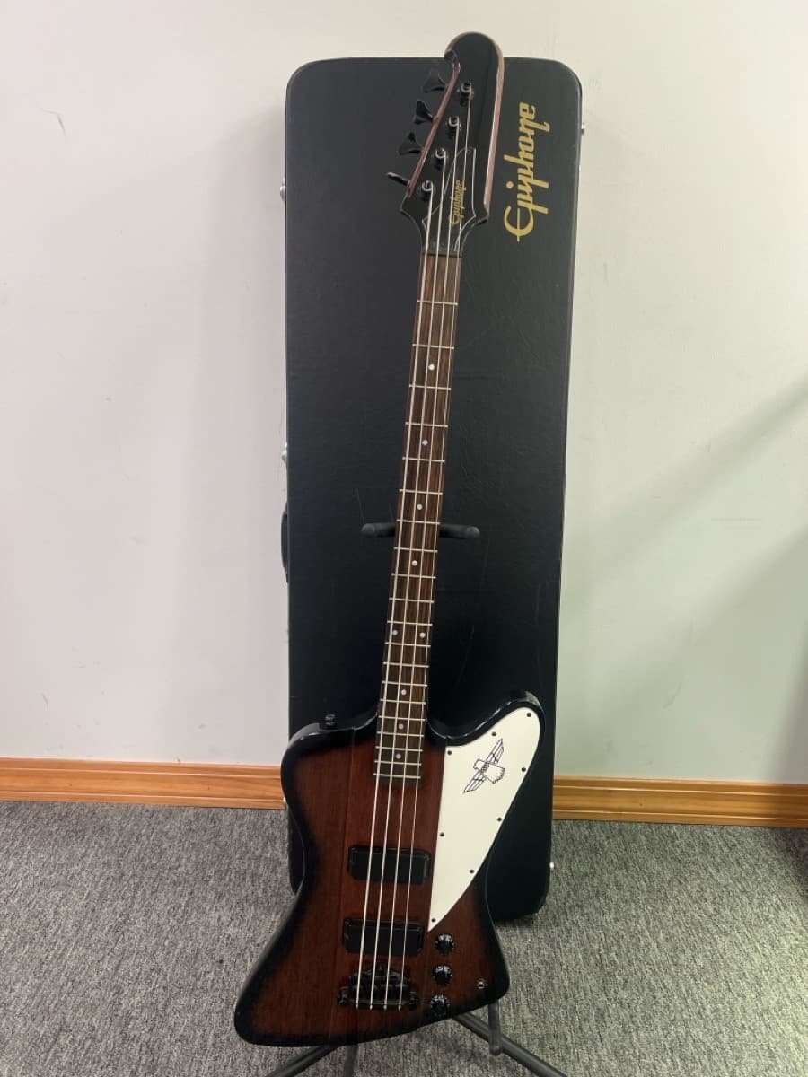 EPIPHONE THUNDERBIRD BASS GUITAR WITH ORIGINAL HARD CASE (R7A015219)
