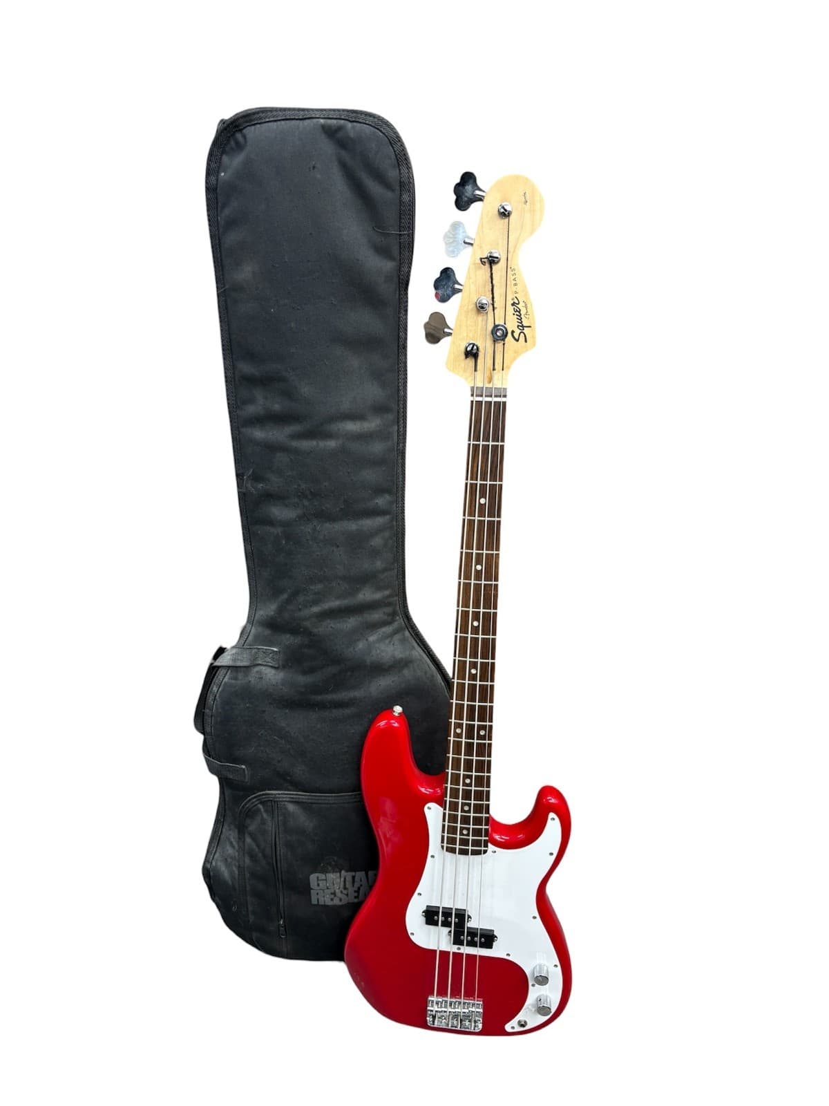 Squier Fender Affinity Precision 4 String Electric Bass Guitar - Candy Red