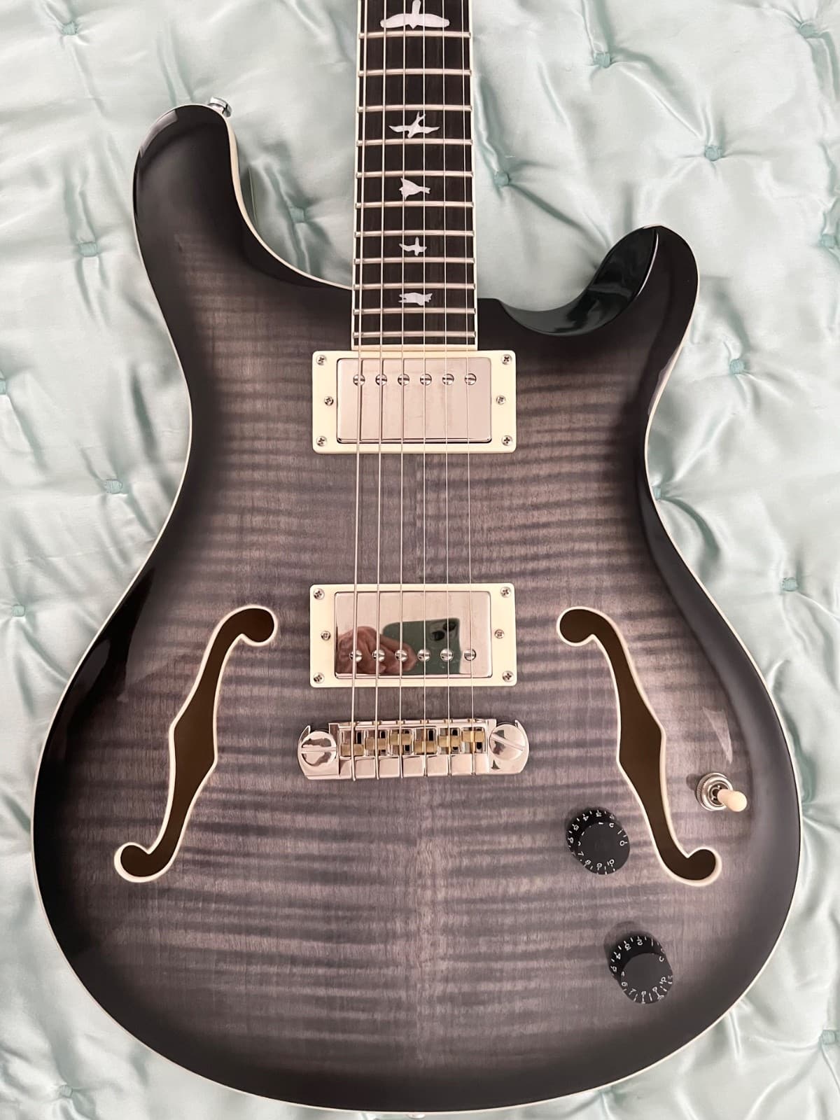 PRS Hollowbody II in Charcoal Burst.
