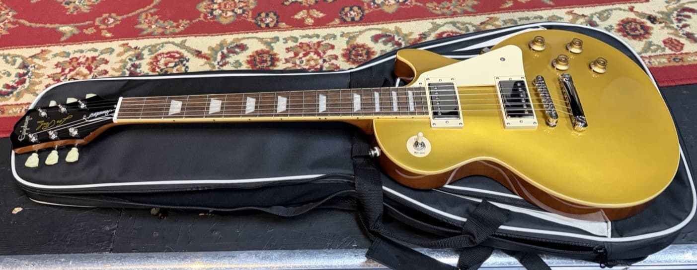 Epiphone Les Paul Standard 50s, Gold Top with Epiphone Gig Bag