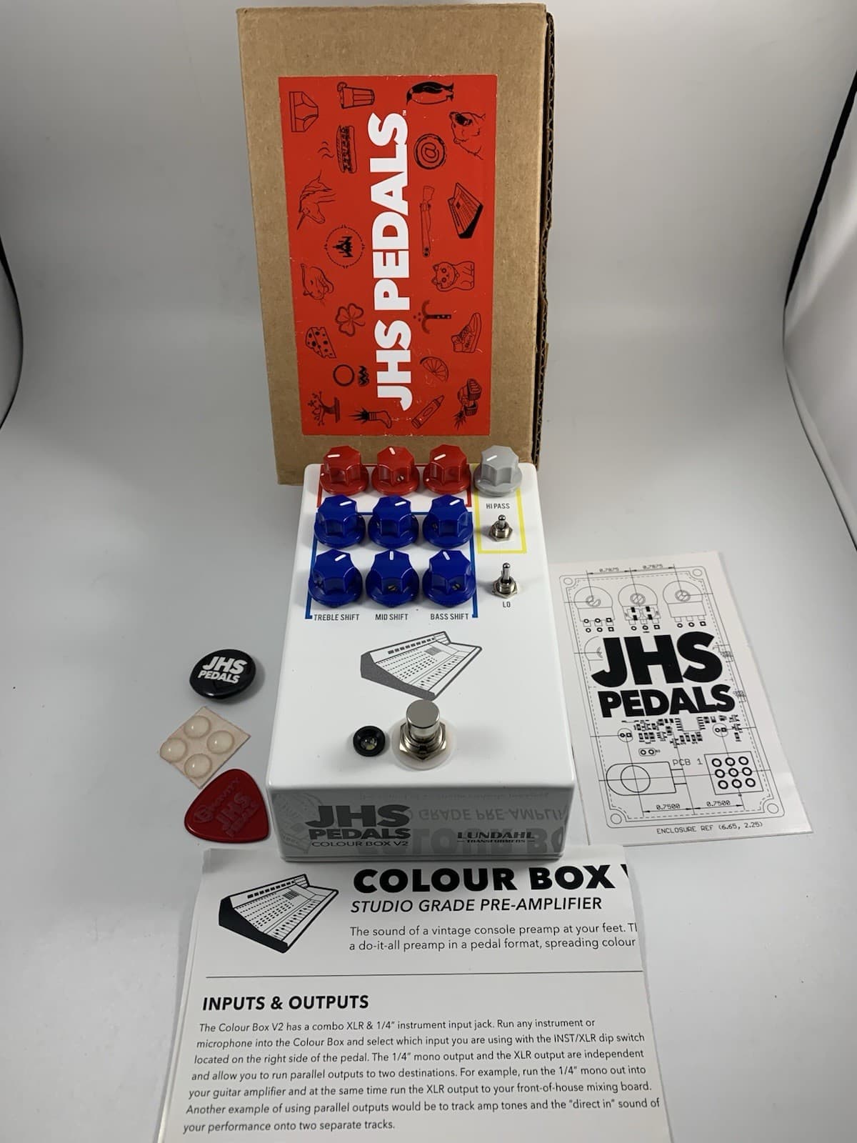 JHS Pedals Colour Box V2 Analog Pre-Amplifier for Guitar & Bass