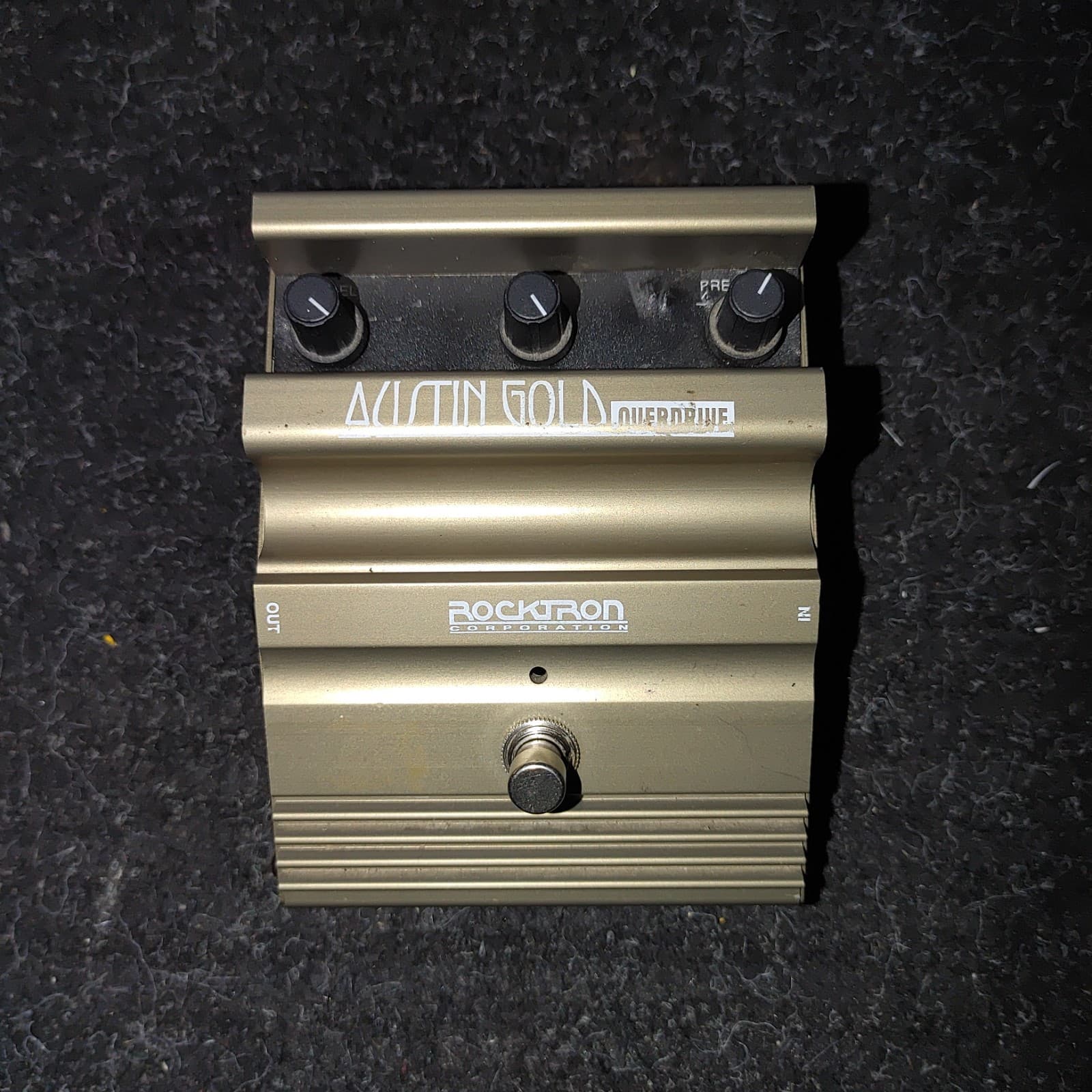 Rocktron Austin Gold Overdrive Pre-Bass Distortion Analog Guitar Effects Pedal