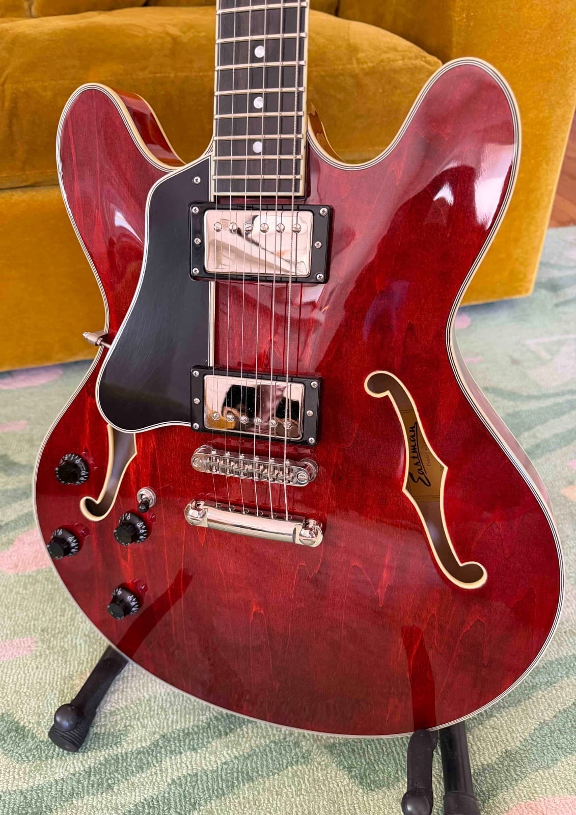 Eastman T386 electric semi-hollow body guitar — classic — lefty left lh