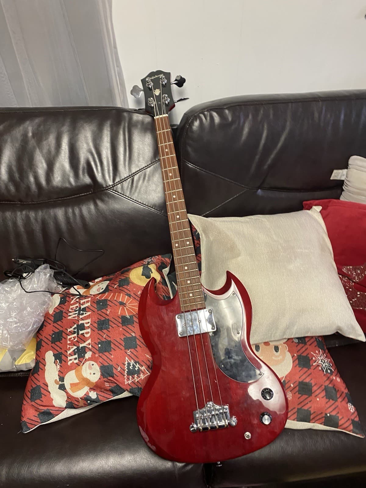 Epiphone Electric Bass Guitar 4 String Solid Body Red Right-Handed