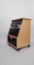 13U Studio Rack Natural Stain with handles