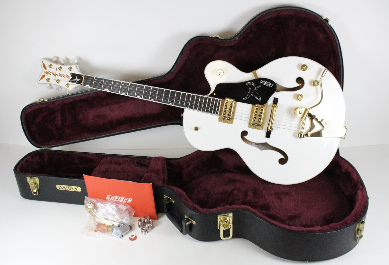 2020 Gretsch White Falcon G6136T-WHT Professional Collection Hollow Body Maple