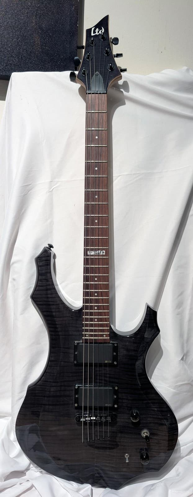 Black ESP LTD F-100FM Electric Guitar