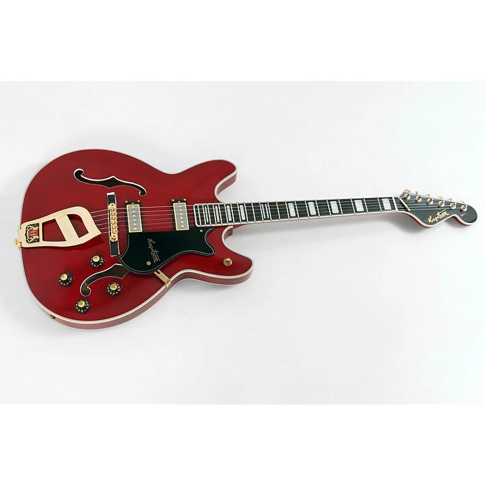 Hagstrom '67 Viking II Hollowbody Guitar Transparent Wild Cherry 197881051730 OB