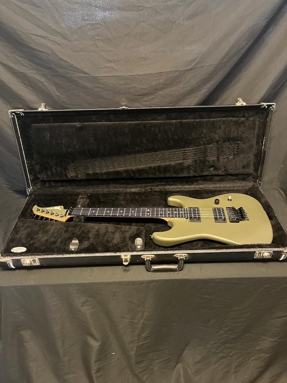 Wayne Charvel Rock Legend Guitar in Army Green H/H-Floyd Rose-W/OHSC