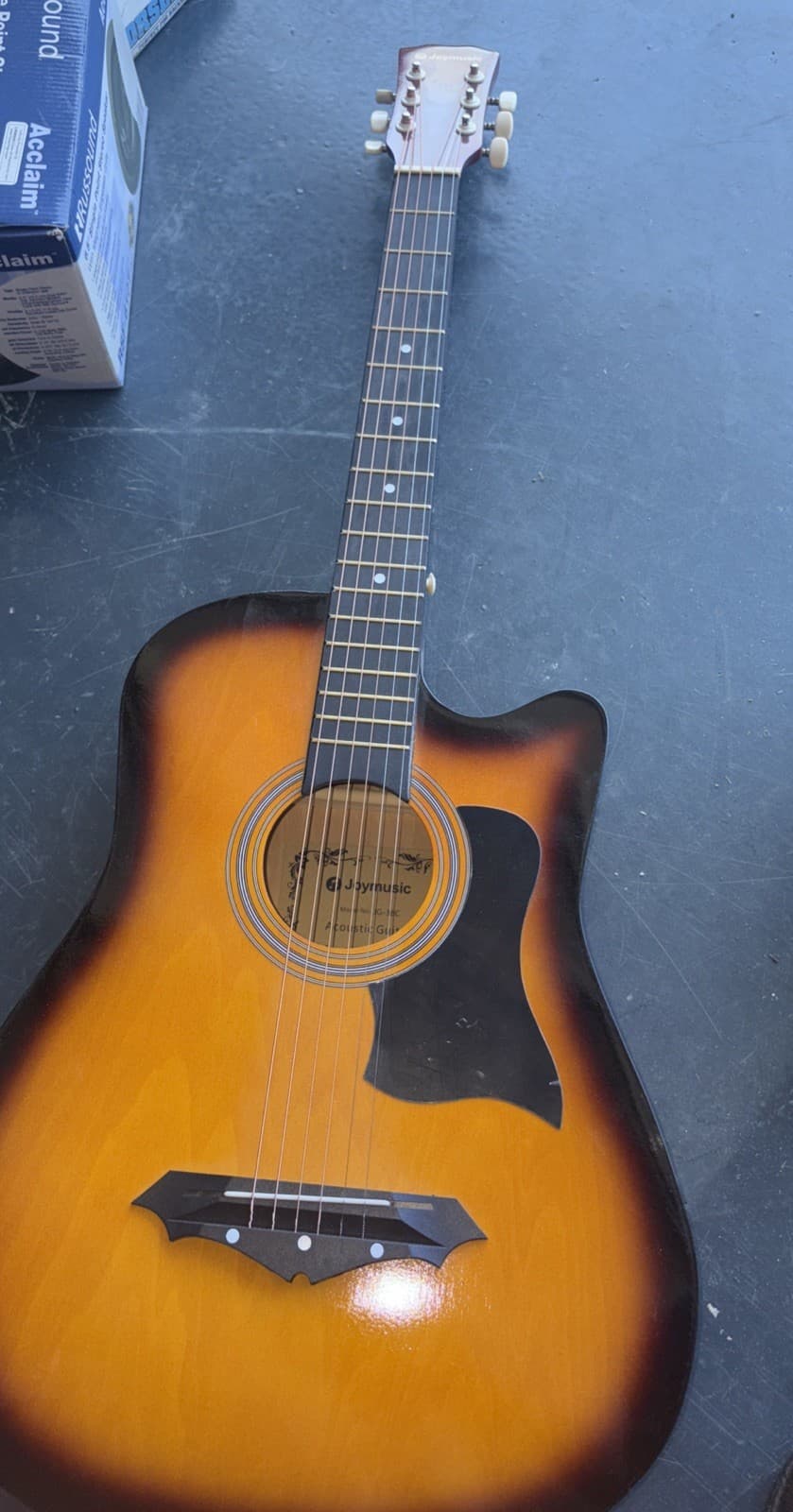 Joymusic 6 String 38” Cutaway Acoustic Guitar Joy-JG-38C W/padded Gig Bag