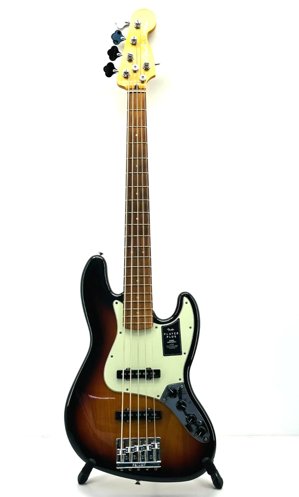 Fender Player Plus Active Jazz Bass V 5-String Bass Guitar 3-Tone Sunburst #11