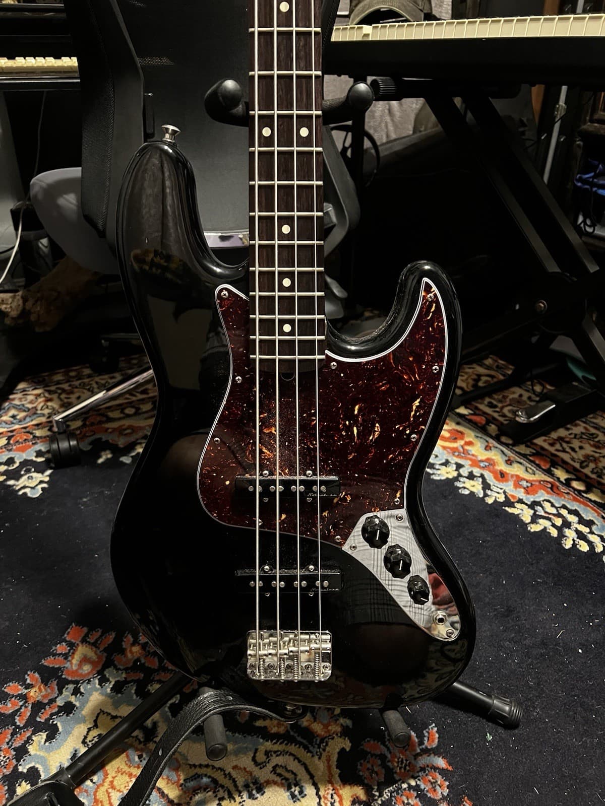 Fender Jazz Bass Electric Bass Guitar Black Solid 4-String Right-Handed