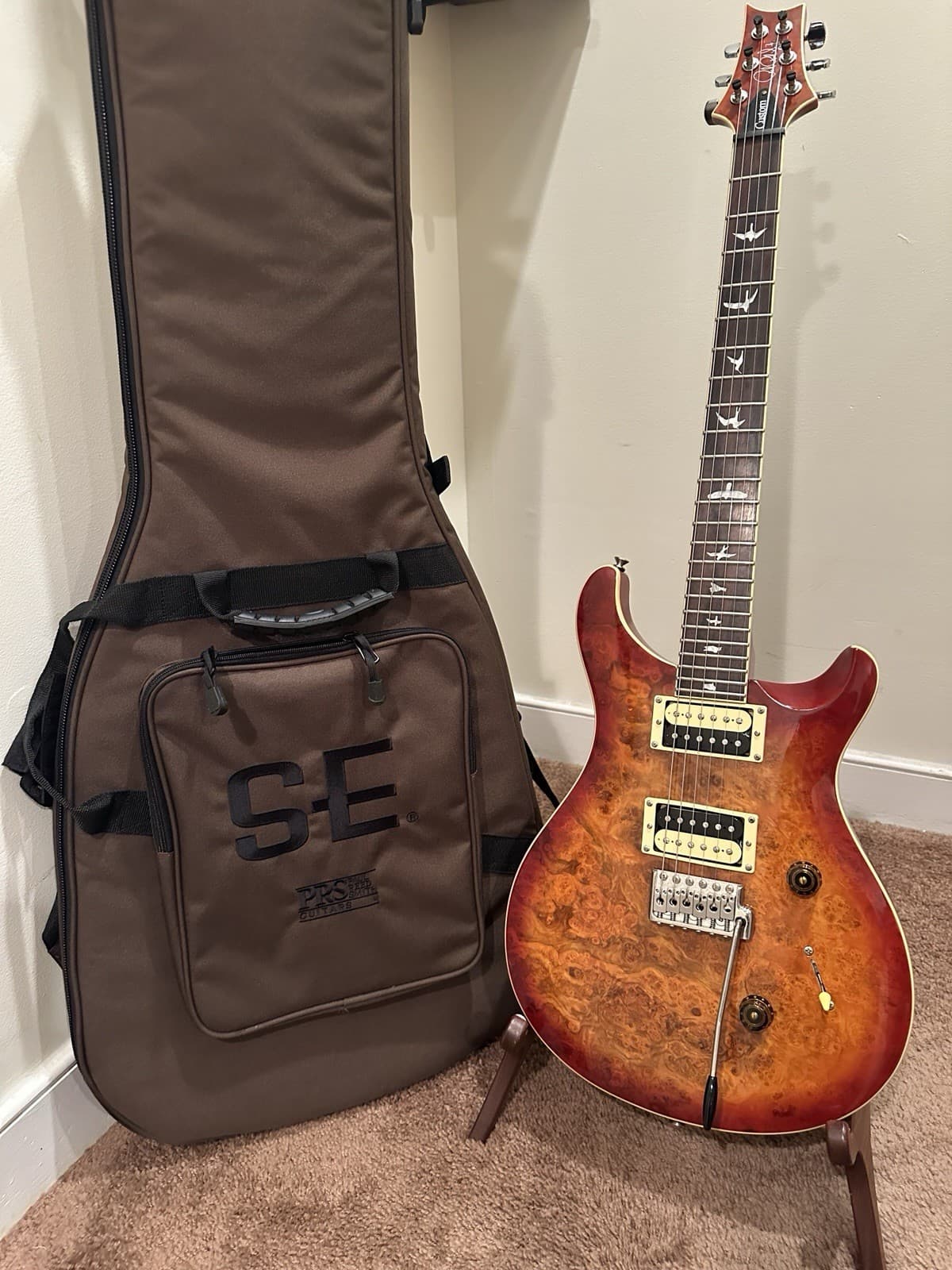 PRS SE Custom 24, Burled Ash Top…GORGEOUS