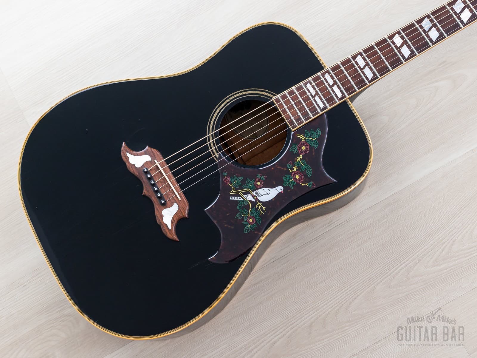 1984 Gibson Dove Vintage Dreadnought Acoustic Guitar Ebony w/ Case