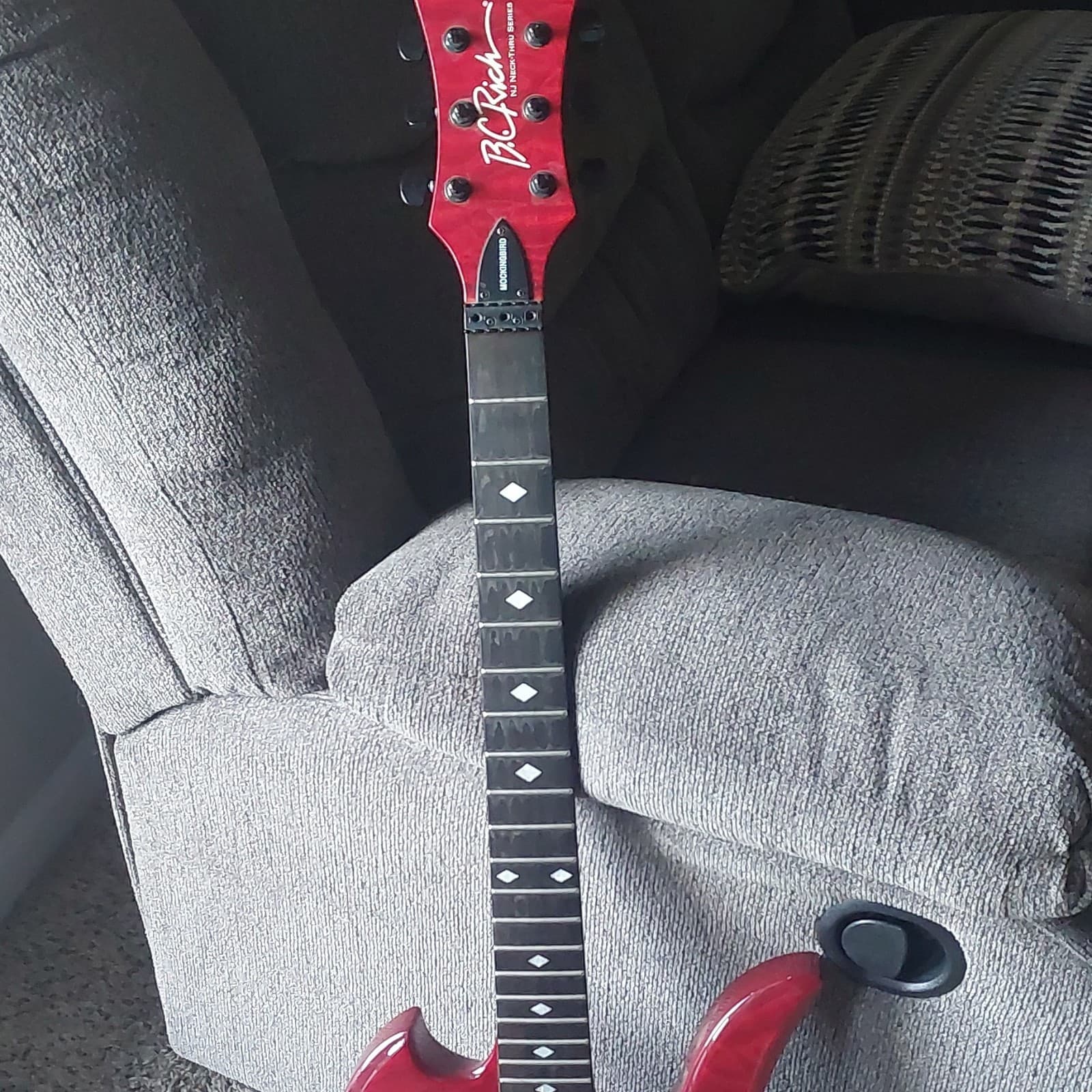 B.C. Rich Mockingbird NJ Neck Thru Series Electric Guitar Red Solid 6 String