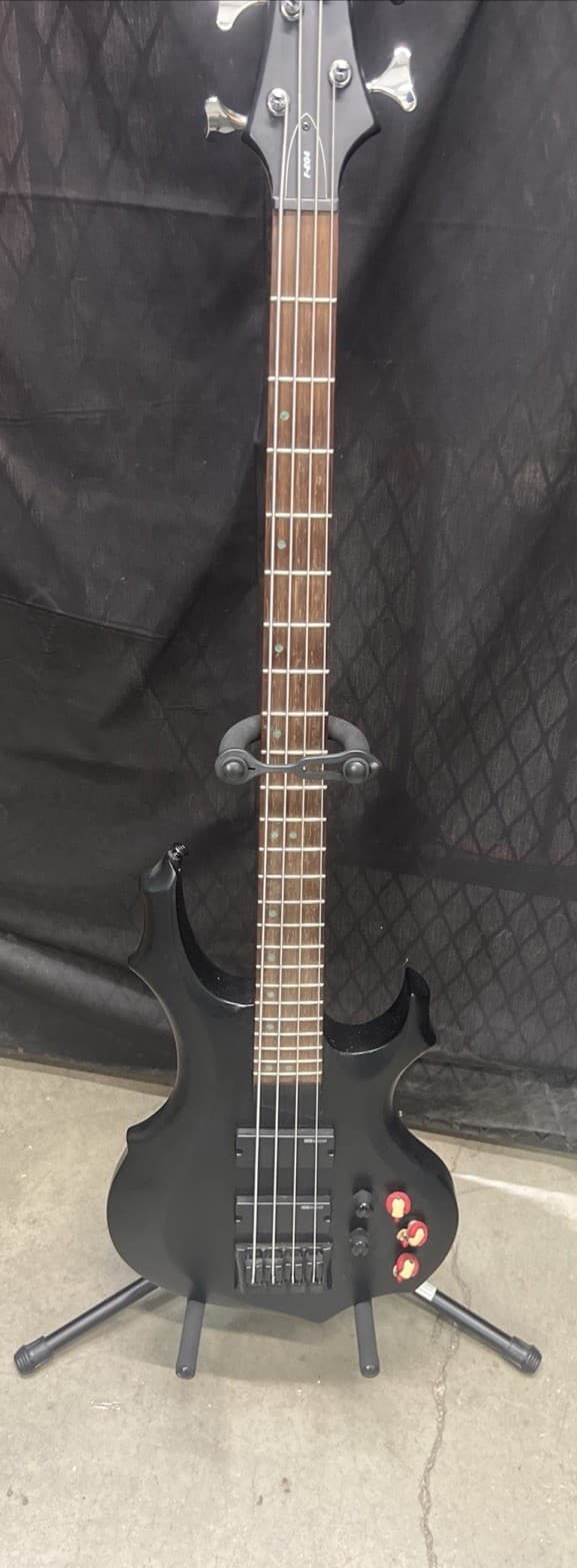 ESP LTD F-204 Black Satin Electric Bass Guitar