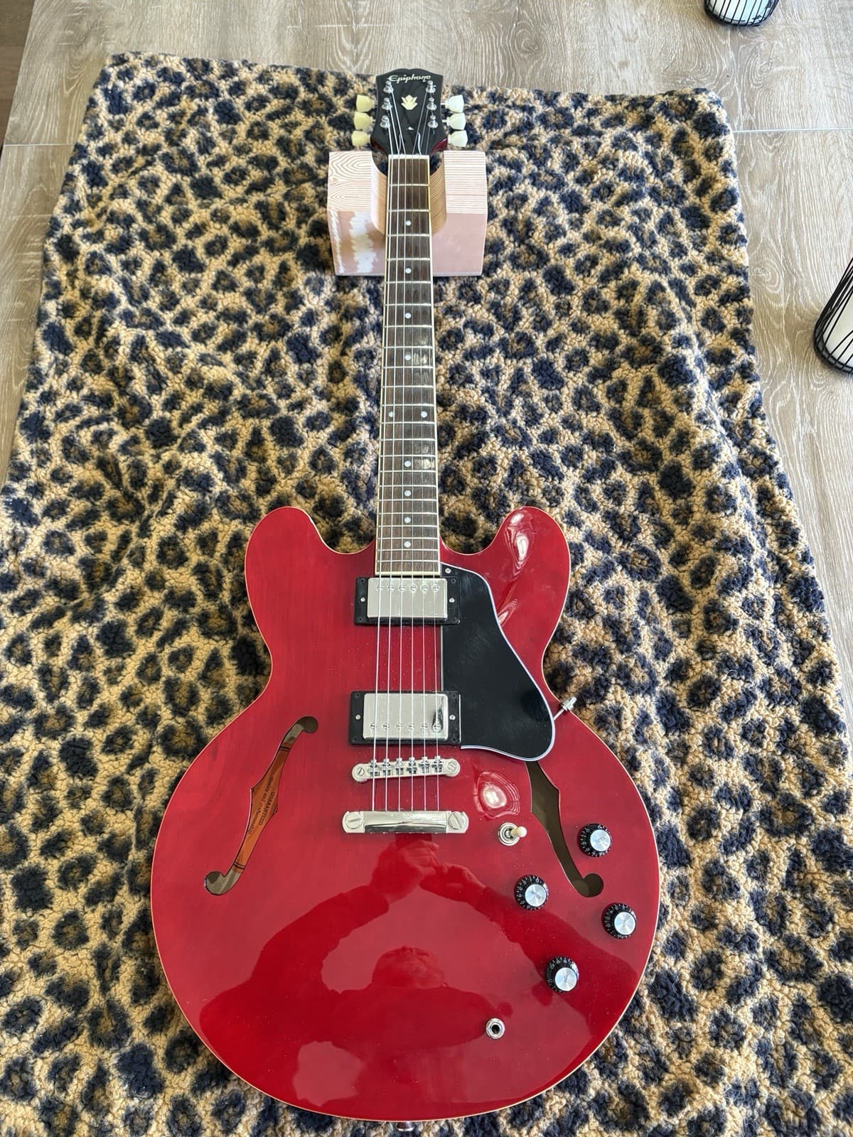 Epiphone Inspired By Gibson ES-335 Semi Hollow Body Electric Guitar Cherry Red