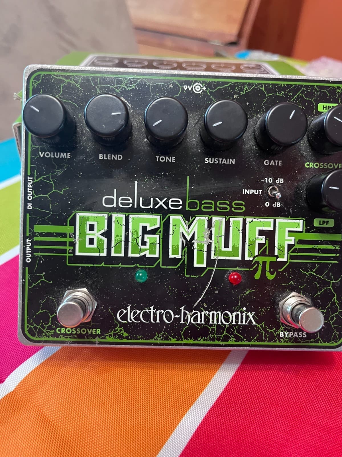 Used Electro-Harmonix EHX Deluxe Bass Big Muff Pi Fuzz Guitar Effects Pedal