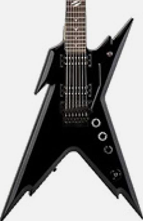 Dean Razorback Black 7-String Black Electric Guitar + Bag