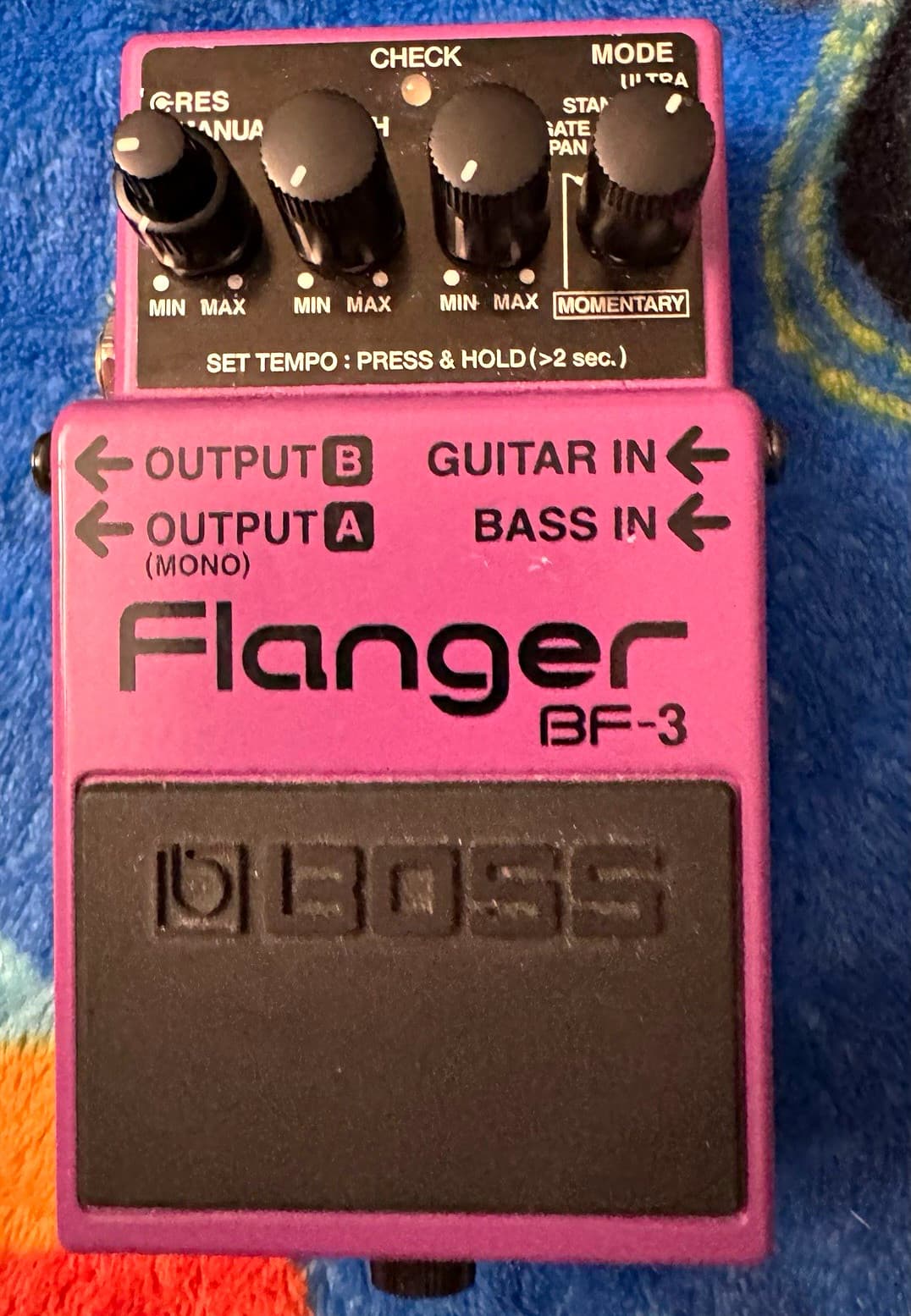 Boss BF-3 Flanger Guitar Effect Pedal.
