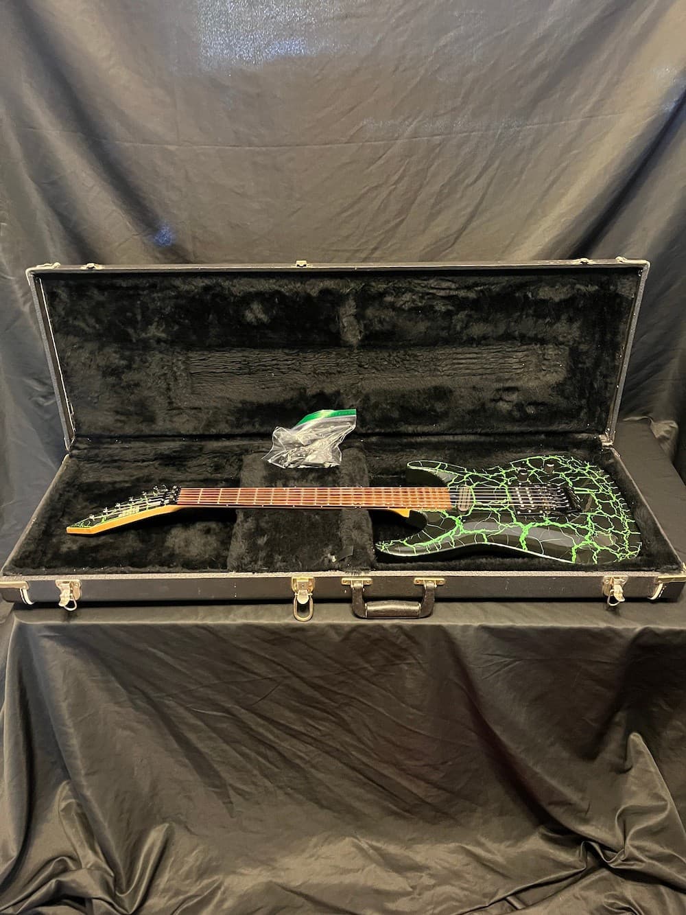 90's Vintage ESP Horizon Green Fire Crackle Guitar-Reverse Headstock W/OHSC
