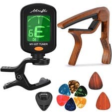 Guitar Picks Capo Tuner Clip Set for Acoustic Electric Guitar Accessories