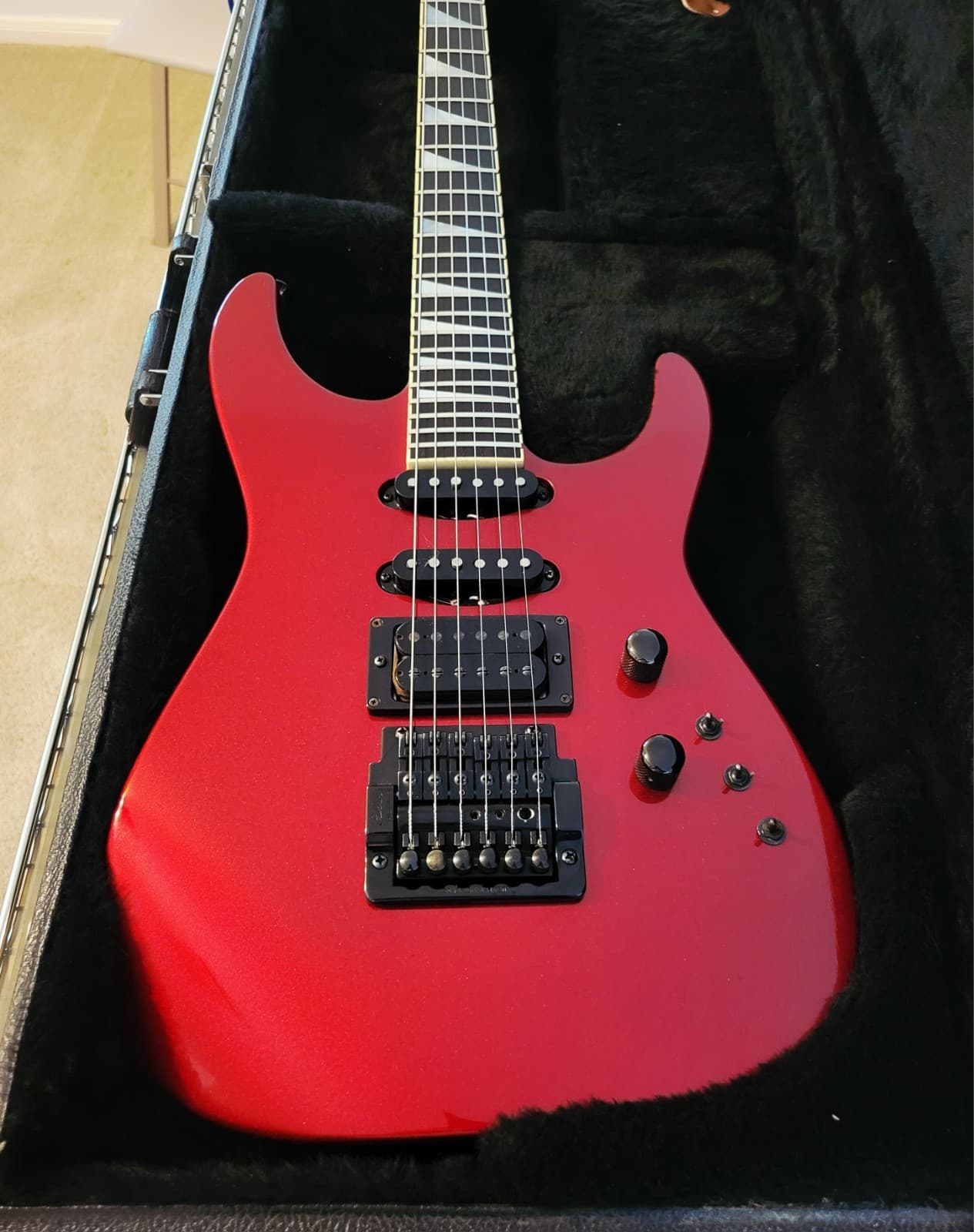 1986 USA Jackson Soloist Custom Dark Red 1 owner guitar original VINTAGE w/ docs