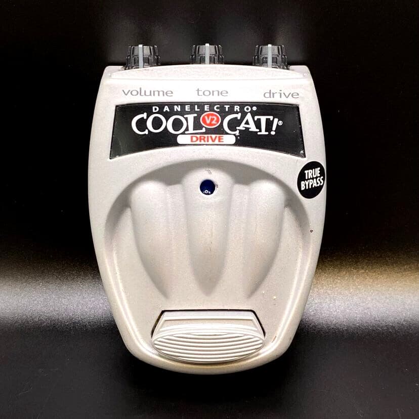 Danelectro Electric Guitar Pedal Cool Cat V2 Overdrive Effects Gray True Bypass