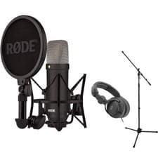 Rode NT1 Signature Series Studio Condenser Microphone w/ Fixed Boom & Headphone